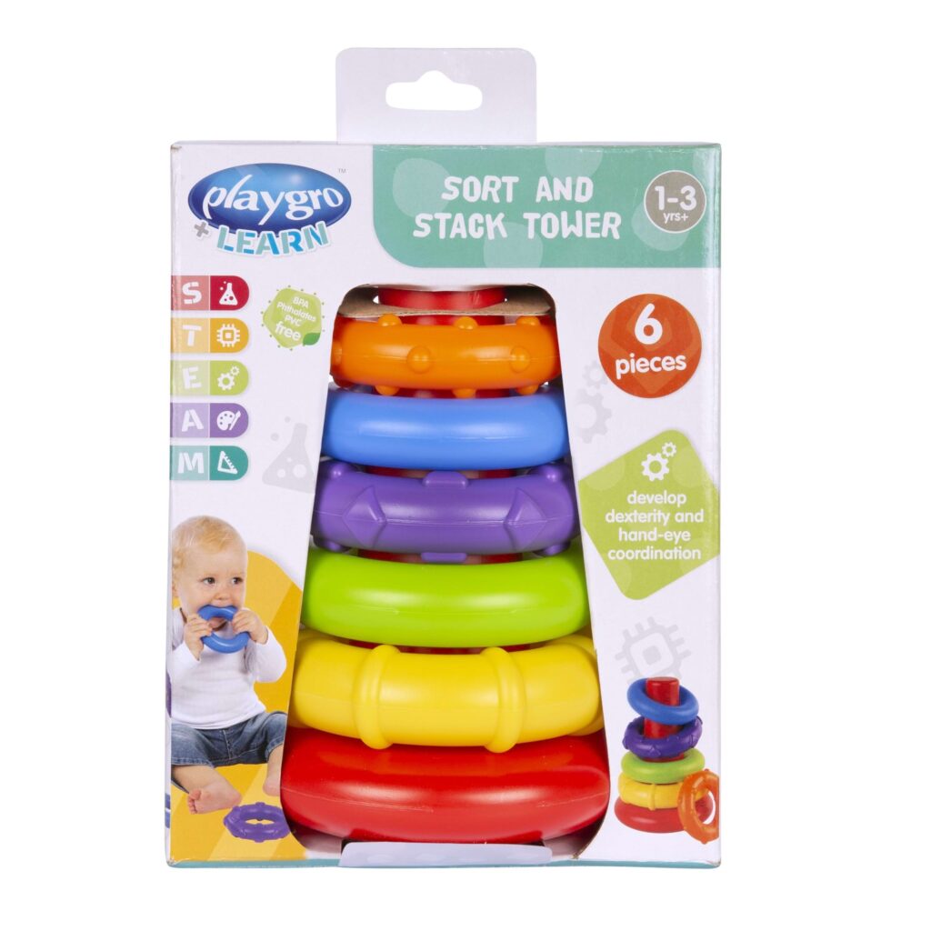 playgro rock and stack Πύργος Με 6 Δακτύλους 9 36m 4011455