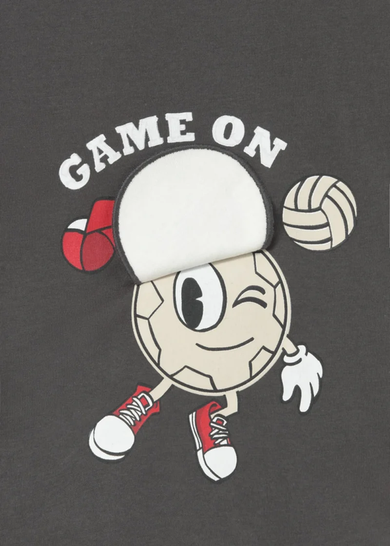 mayoral Μπλουζα κοντομ play game on 26 1006 90 Ανθρακί