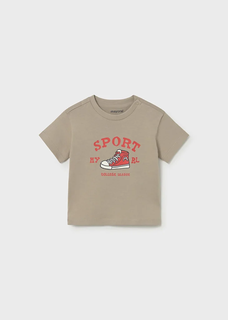 mayoral Μπλουζα κοντομανικη mix 26 1007 77 Καφέ ανοιχτό