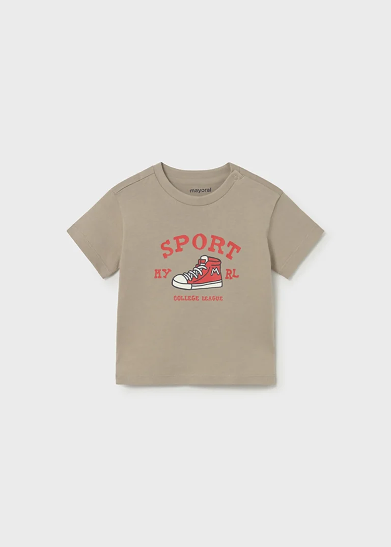 mayoral Μπλουζα κοντομανικη mix 26 1007 77 Καφέ ανοιχτό