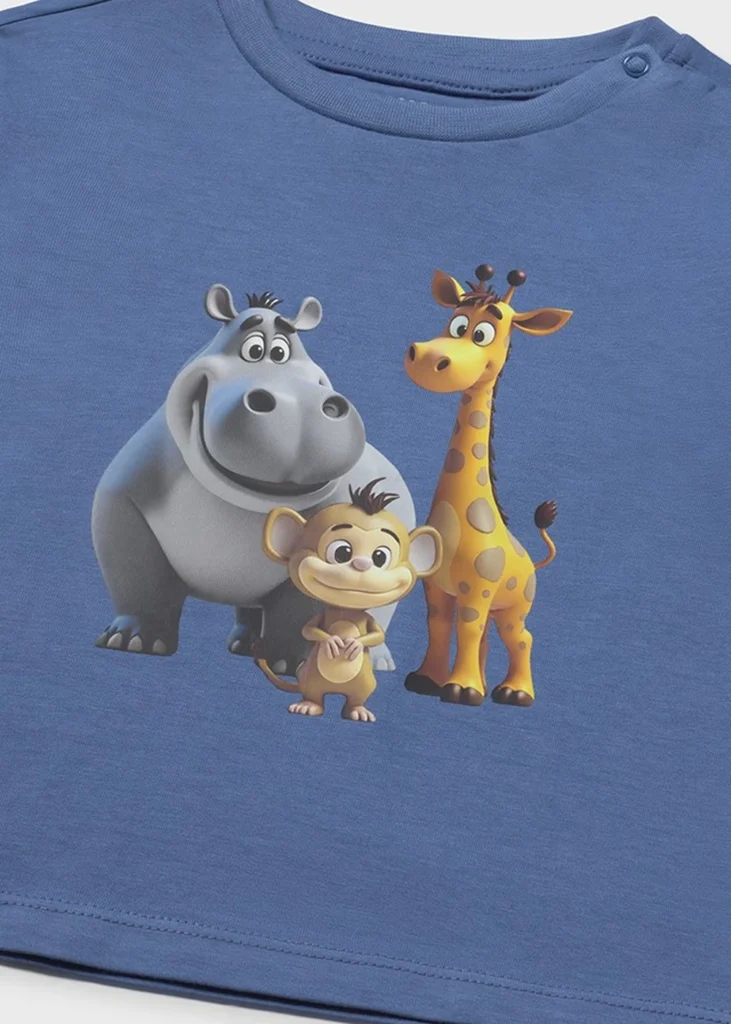 mayoral Μπλουζα κοντομανικη ζωο 26 1008 82 Κοβάλτιο