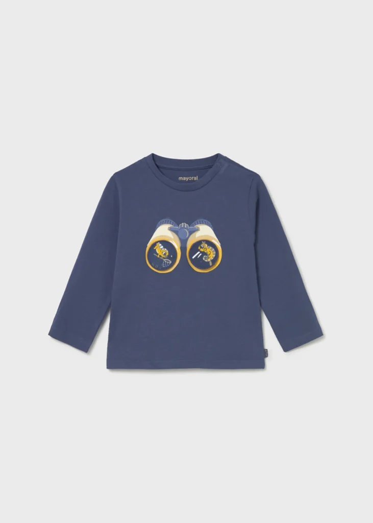 mayoral Μπλουζα μακρυμανικη απλικε 26 1017 31 Μπλε σκούρο