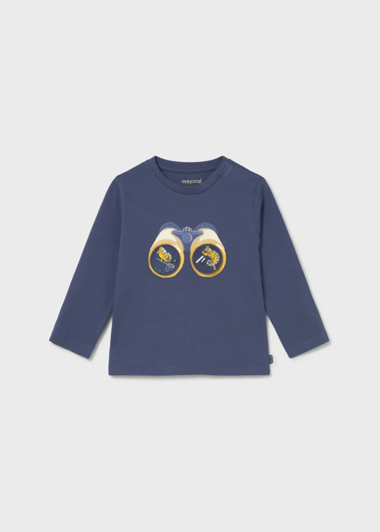 mayoral Μπλουζα μακρυμανικη απλικε 26 1017 31 Μπλε σκούρο