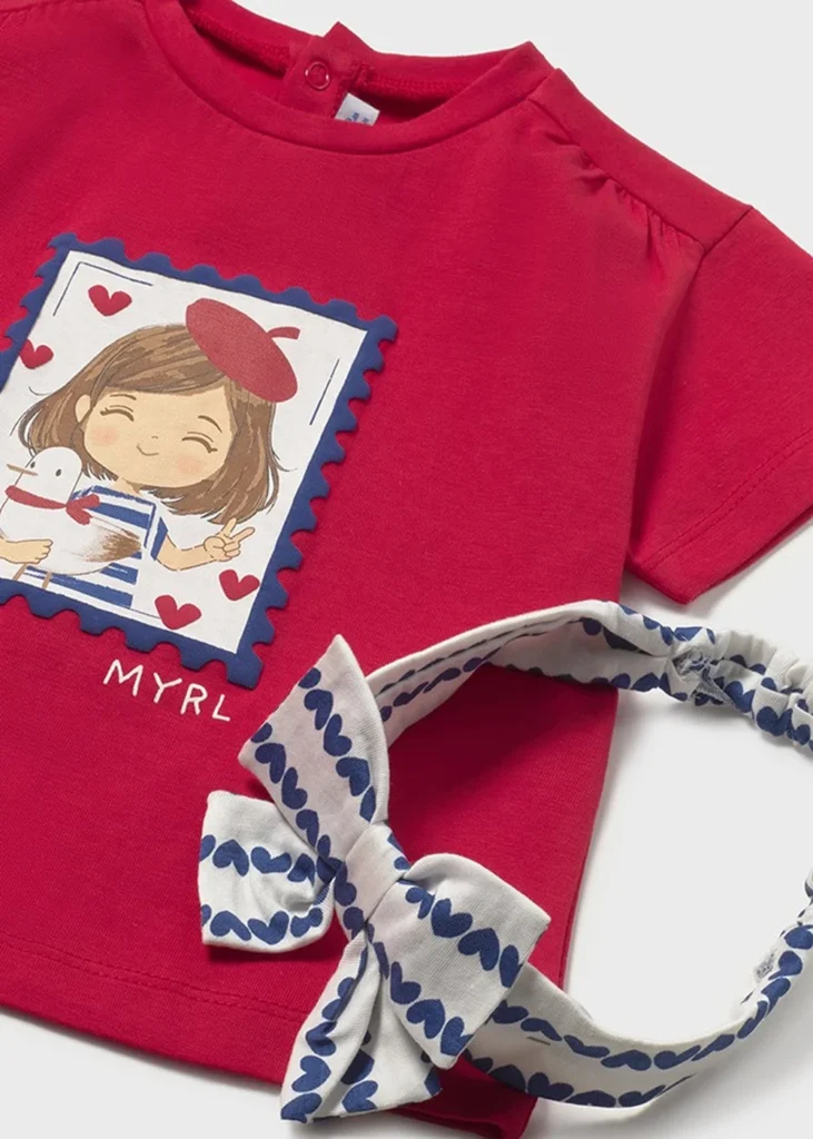 mayoral Μπλουζα κοντ/κη με στεκα 26 1081 10 Κόκκινο