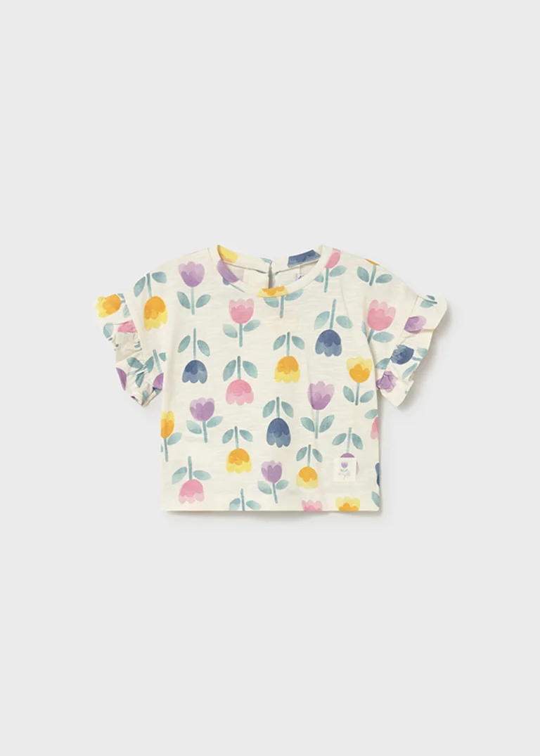 mayoral Μπλουζα κοντομανικη σταμπωτη 26 1082 15 Μπλε ριγέ