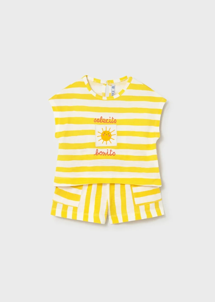 mayoral Σετ σορτς μακο 26 1208 56 Κίτρινο