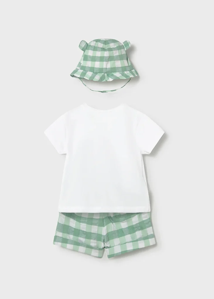 mayoral Σετ παντελονι κοντο και καπελ 26 1276 39 Πράσινο