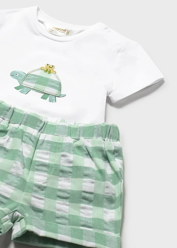 mayoral Σετ παντελονι κοντο και καπελ 26 1276 39 Πράσινο