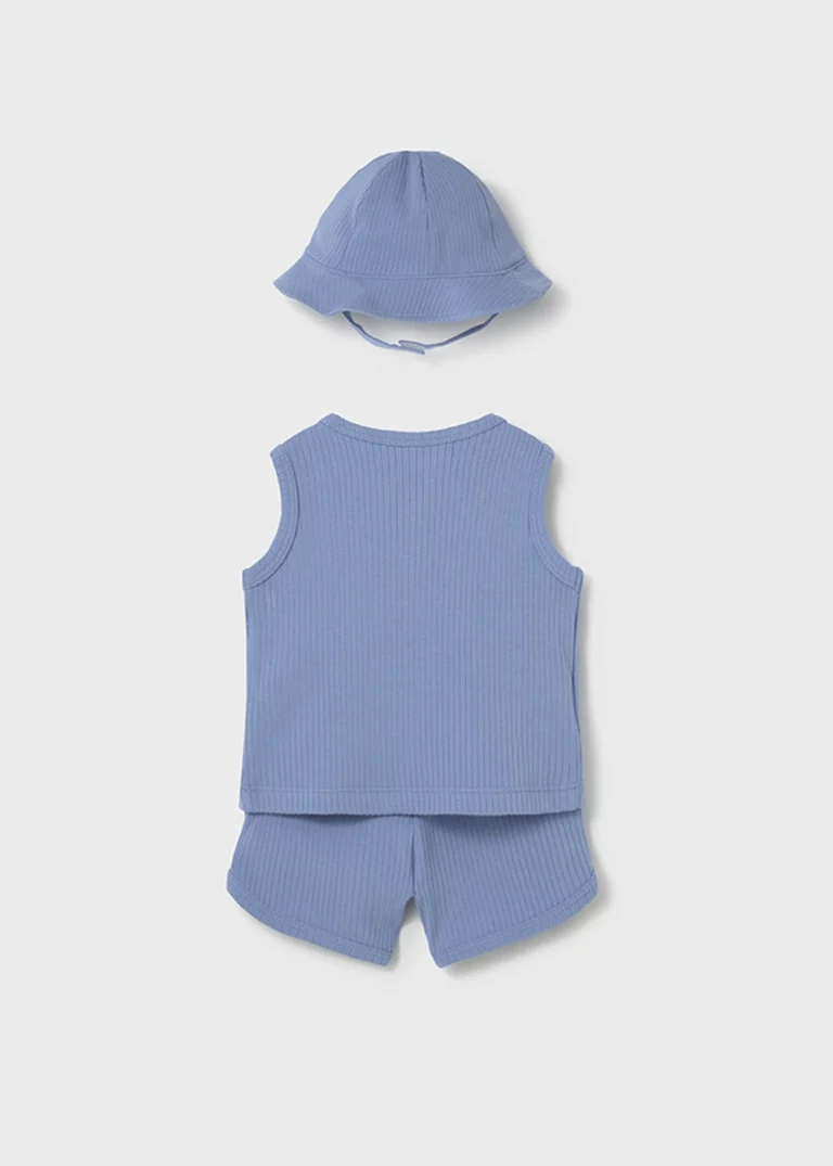 mayoral Σετ παντελονι κοντο και καπελ 26 1294 33 Μπλε