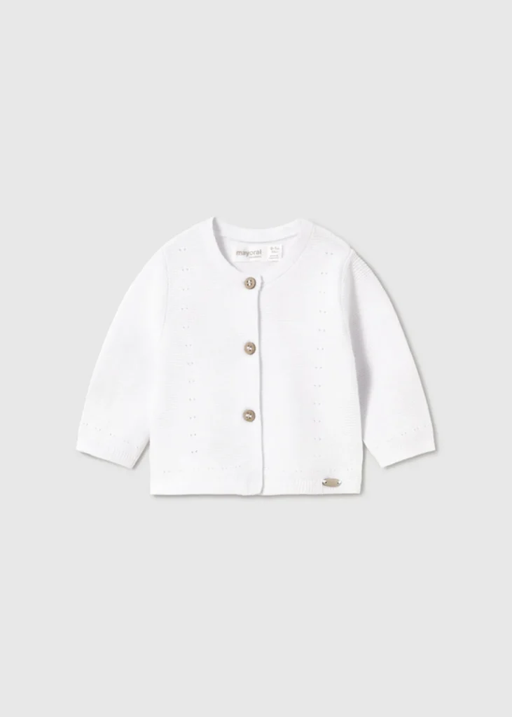 mayoral Ζακετα μακρια πλεκτη 26 1305 75 Λευκό