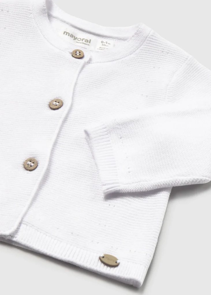 mayoral Ζακετα μακρια πλεκτη 26 1305 75 Λευκό