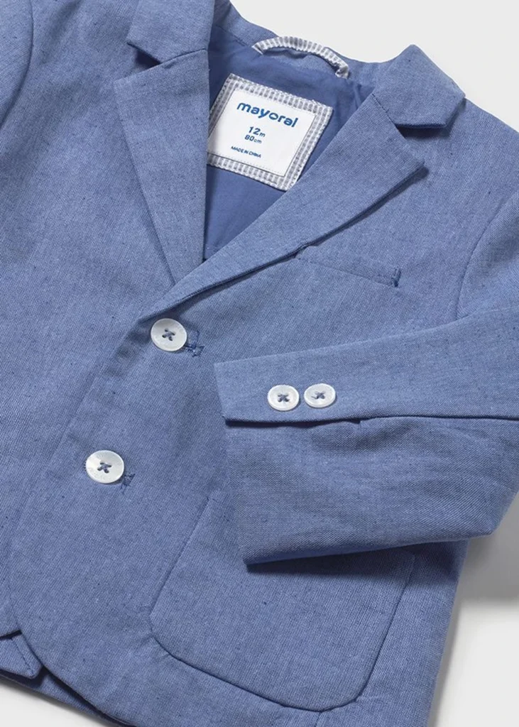 mayoral Σακακι λινο suiting 26 1404 25 Μπλε ουρανού