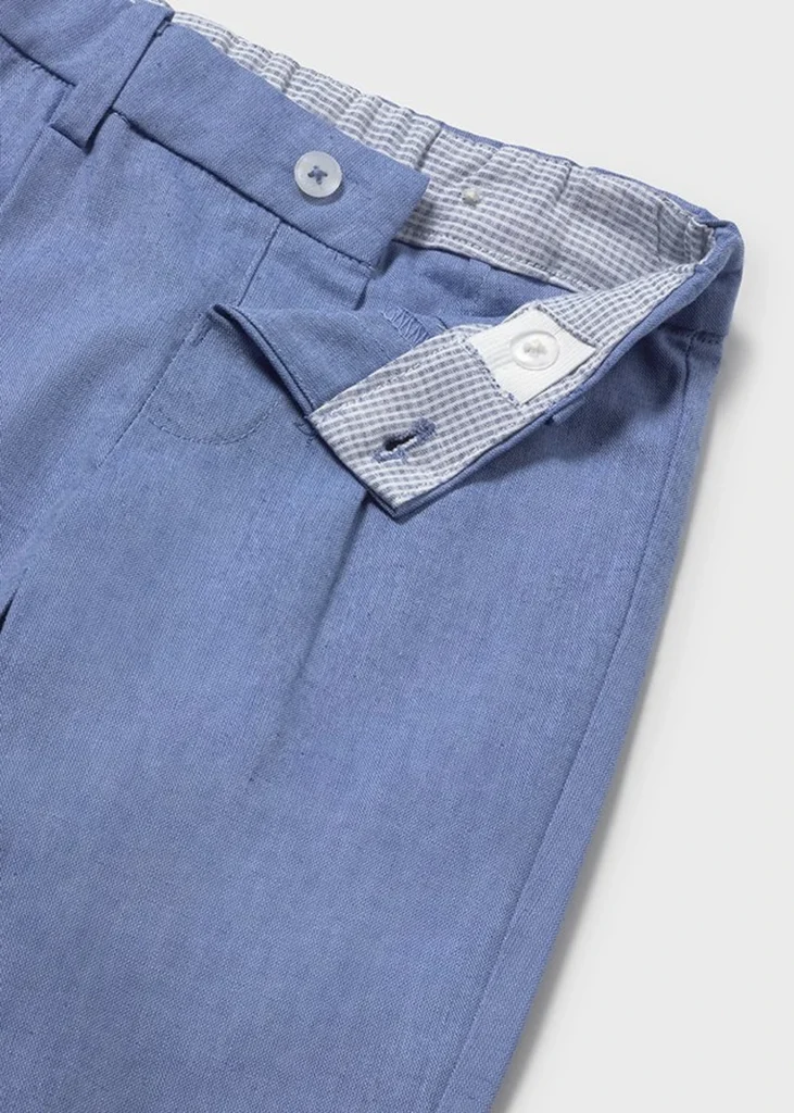 mayoral Παντελονι λινο suiting 26 1517 49 Μπλε ουρανού