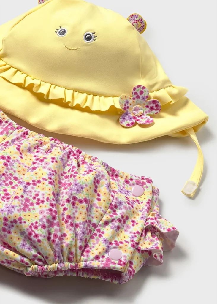 mayoral Σετ μαγιο πανα και καπελο 26 1618 30 Ροζ