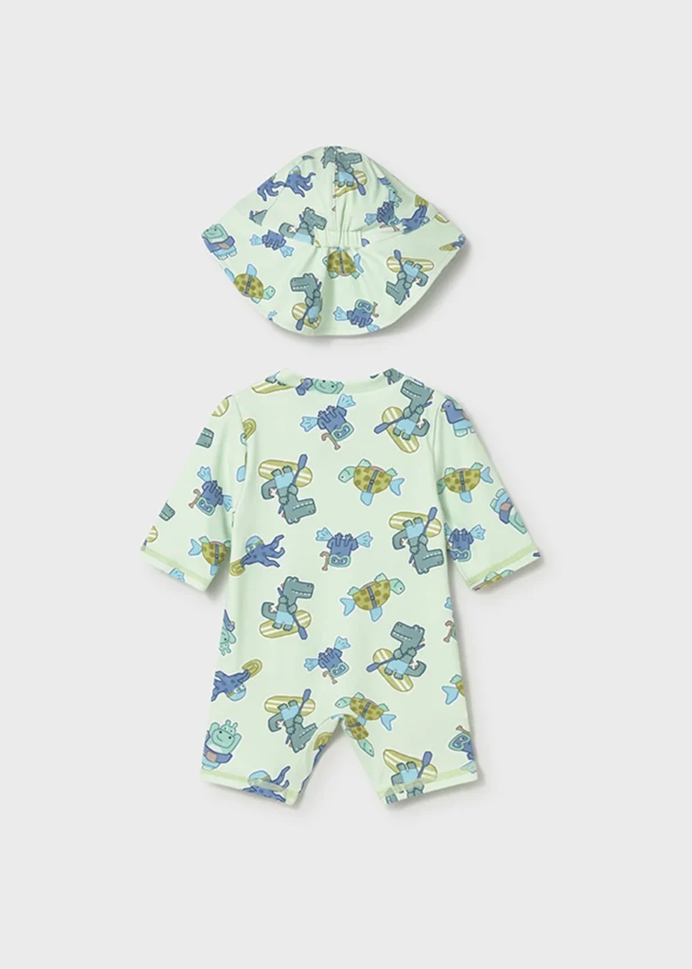 mayoral Σετ μαγιο φορμακι με καπελο 26 1620 38 Πράσινο