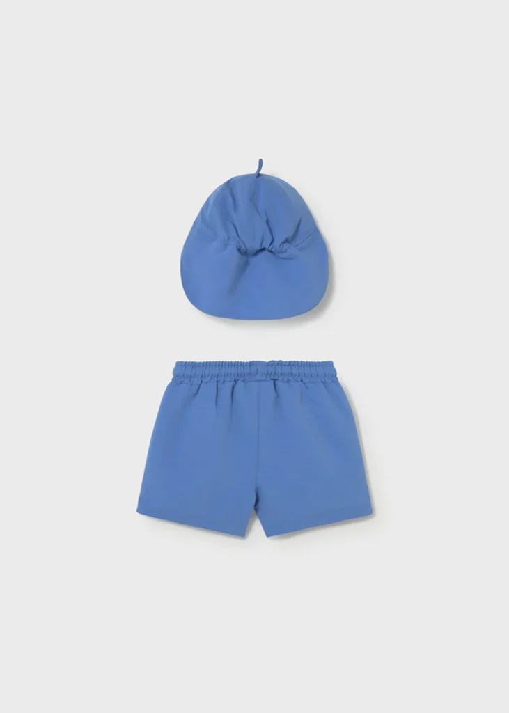 mayoral Σετ μαγιο καπελο αφτακια 26 1662 20 Μπλε