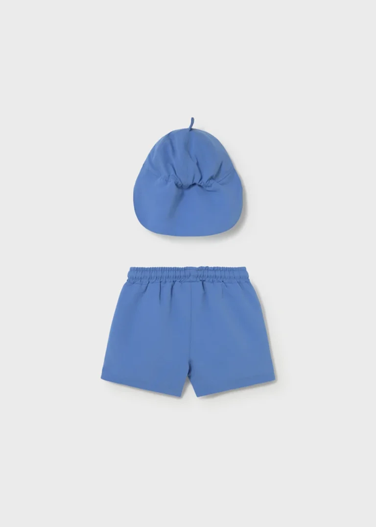 mayoral Σετ μαγιο καπελο αφτακια 26 1662 20 Μπλε