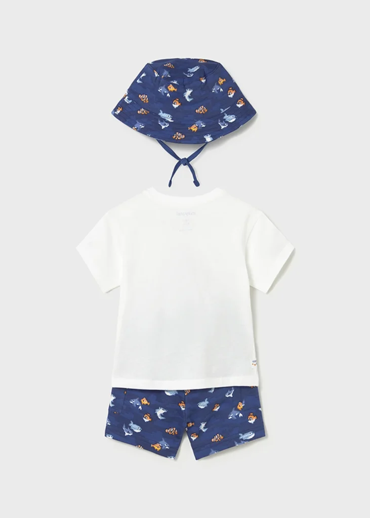 mayoral Σετ μακο σΤαμπά με καπελο 26 1667 82 Μπλε