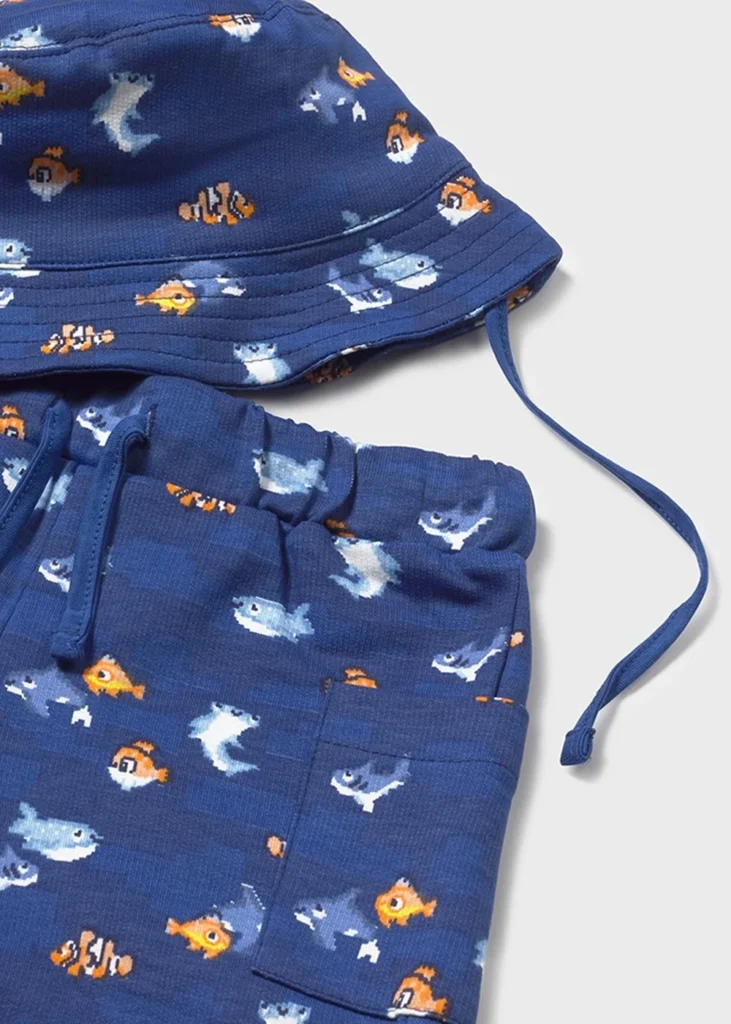 mayoral Σετ μακο σΤαμπά με καπελο 26 1667 82 Μπλε