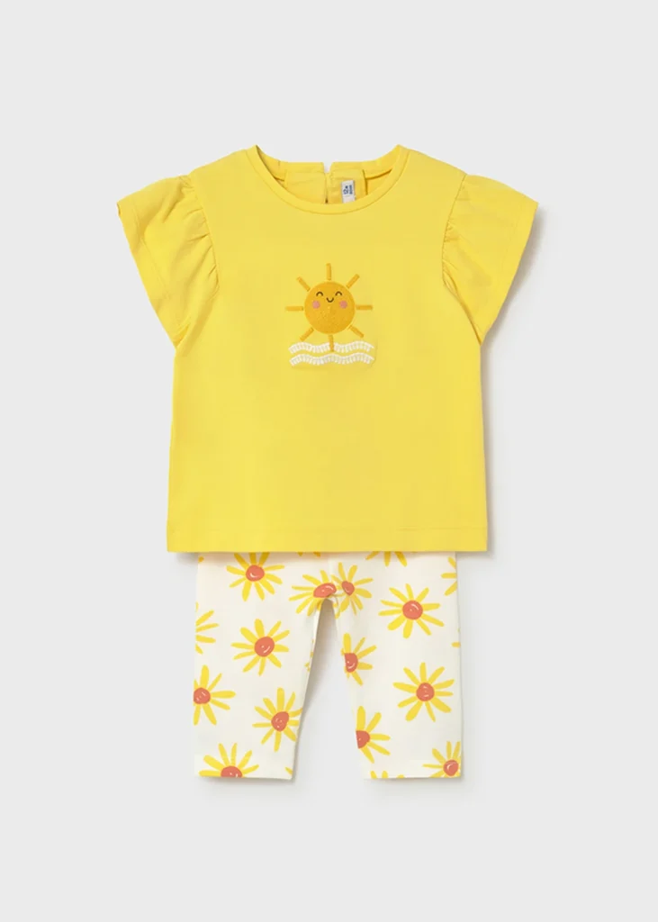 mayoral Σετ κολαν Σταμπωτό 26 1751 91 Κίτρινο