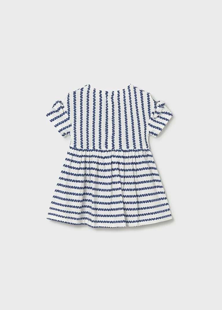 mayoral Φόρεμα ριγέ με τσάντα μωρό Κωδ. 26 01919 050 Μπλε ριγέ