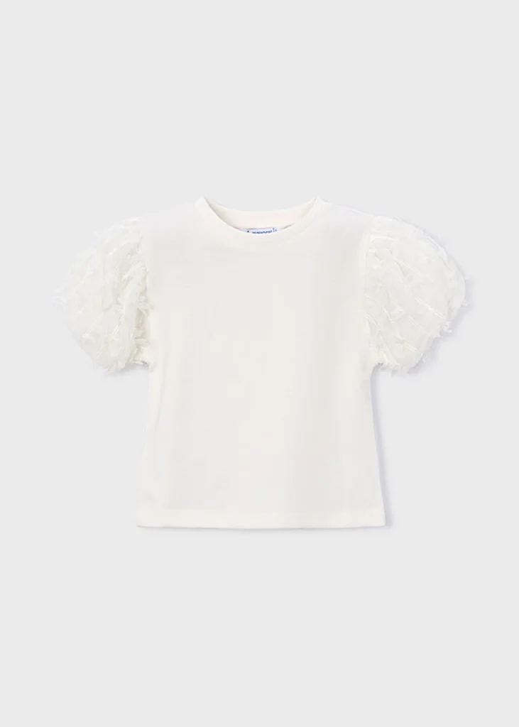 mayoral Μπλουζα κοντομ τουλι φαντασια 26 3001 47 Ροζ απαλό