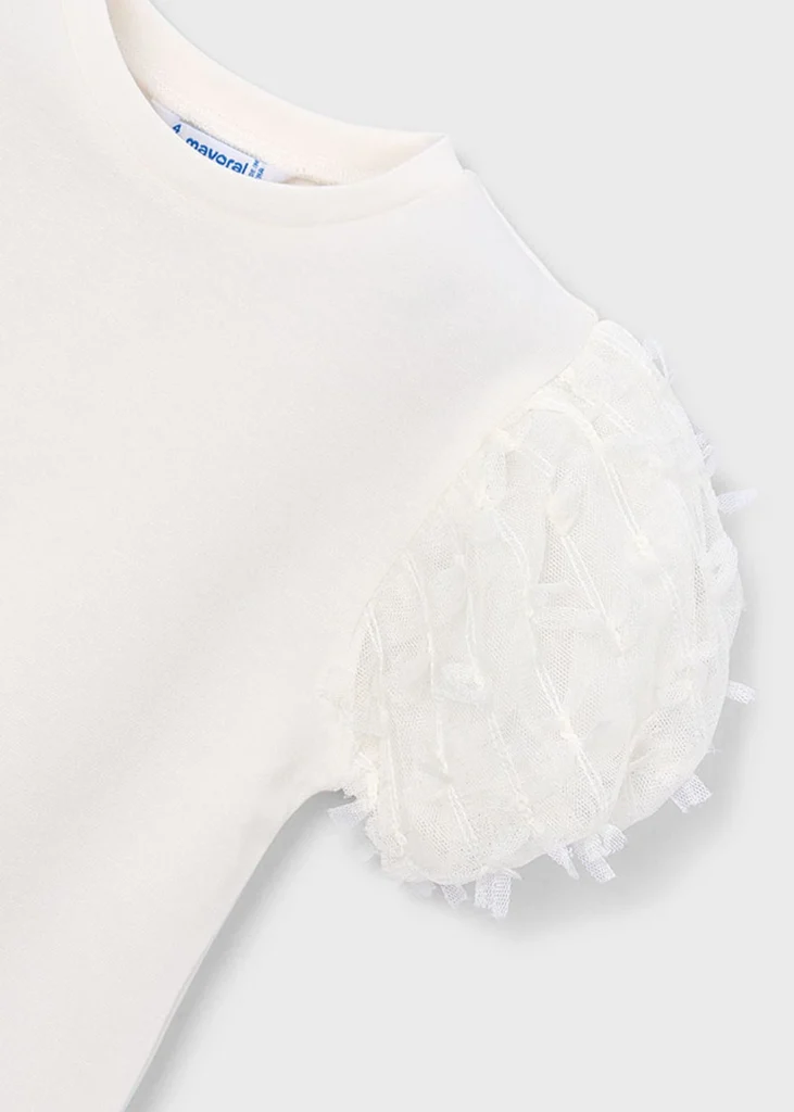 mayoral Μπλουζα κοντομ τουλι φαντασια 26 3001 47 Ροζ απαλό