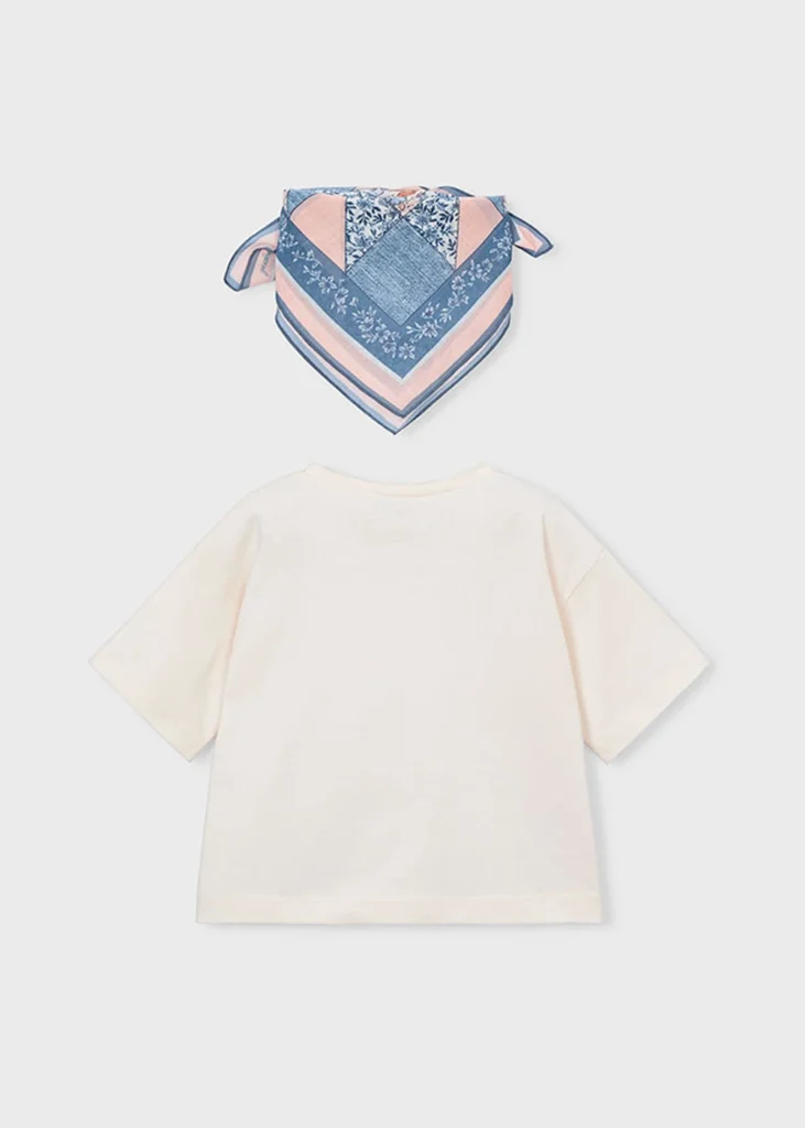 mayoral Μπλουζα κοντομανικη μαντηλι 26 3009 88 Μπεζ