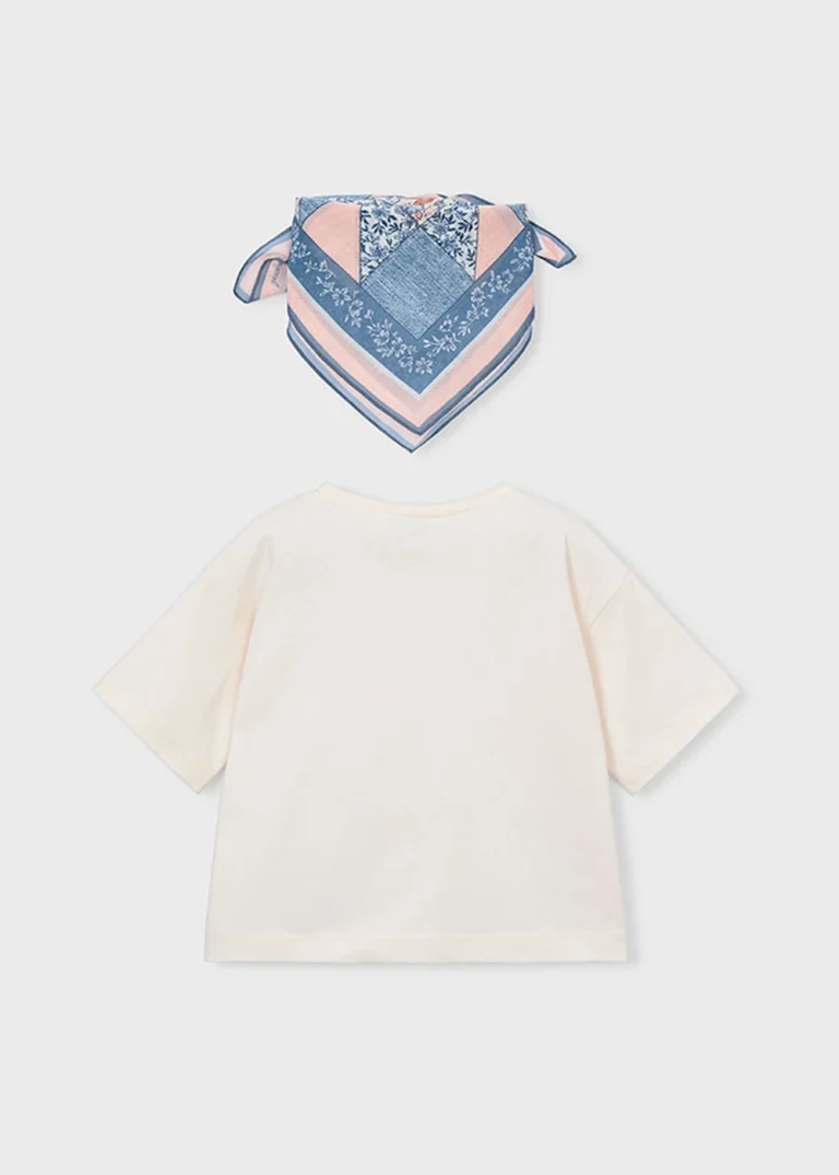 mayoral Μπλουζα κοντομανικη μαντηλι 26 3009 88 Μπεζ