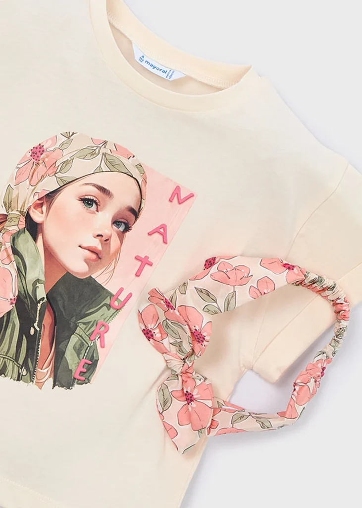 mayoral Μπλουζα κοντομανικη λωριδες 26 3010 96 Σομόν