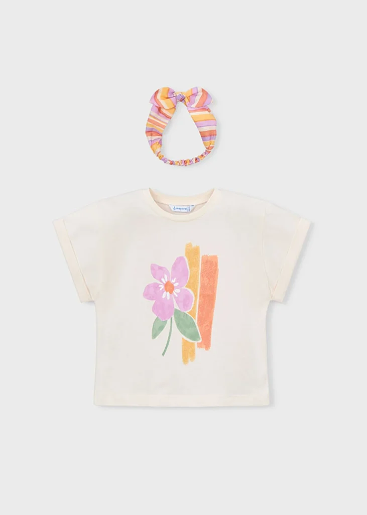 mayoral Μπλουζα κοντομανικη λωριδες 26 3010 96 Σομόν