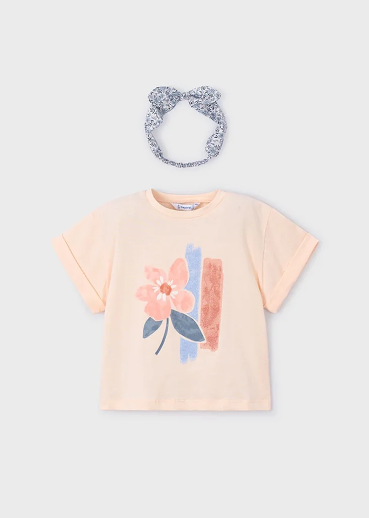 mayoral Μπλουζα κοντομανικη λωριδες 26 3010 96 Σομόν