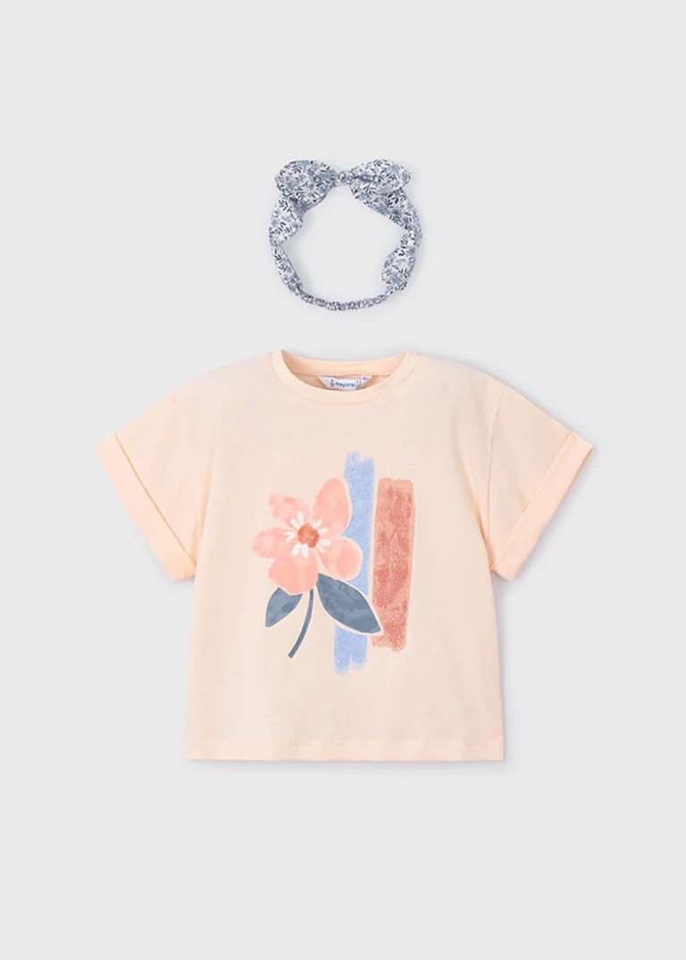 mayoral Μπλουζα κοντομανικη λωριδες 26 3010 96 Σομόν