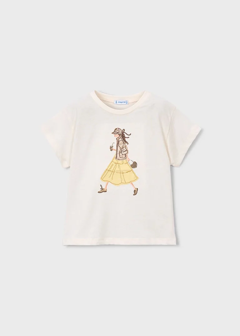 mayoral Μπλουζα κοντομανικη 26 3011 79 Μπεζ ανοιχτό