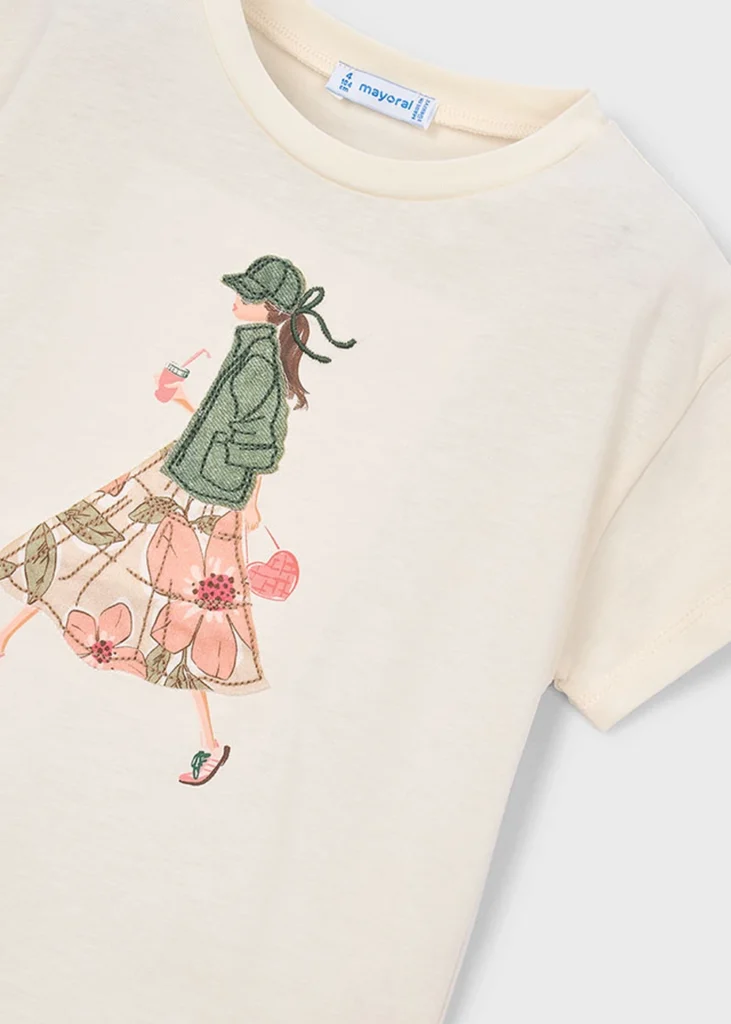 mayoral Μπλουζα κοντομανικη 26 3011 79 Μπεζ ανοιχτό