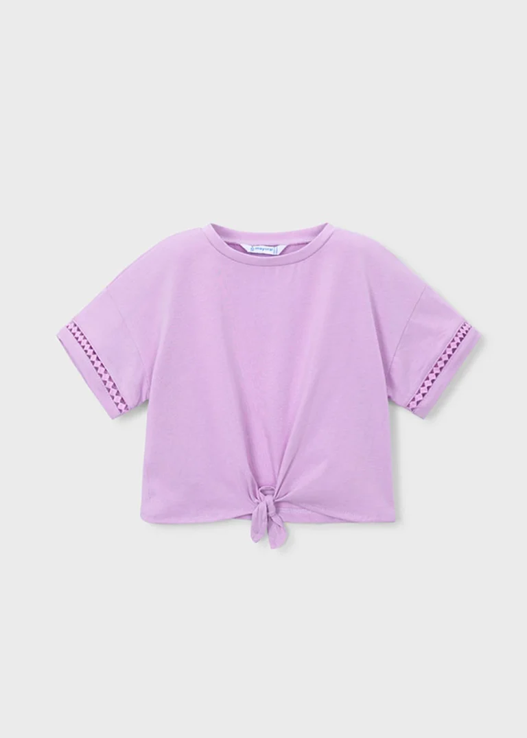 mayoral Μπλουζα κοντομ κομπος 26 3012 82 Ροζ ανοιχτό