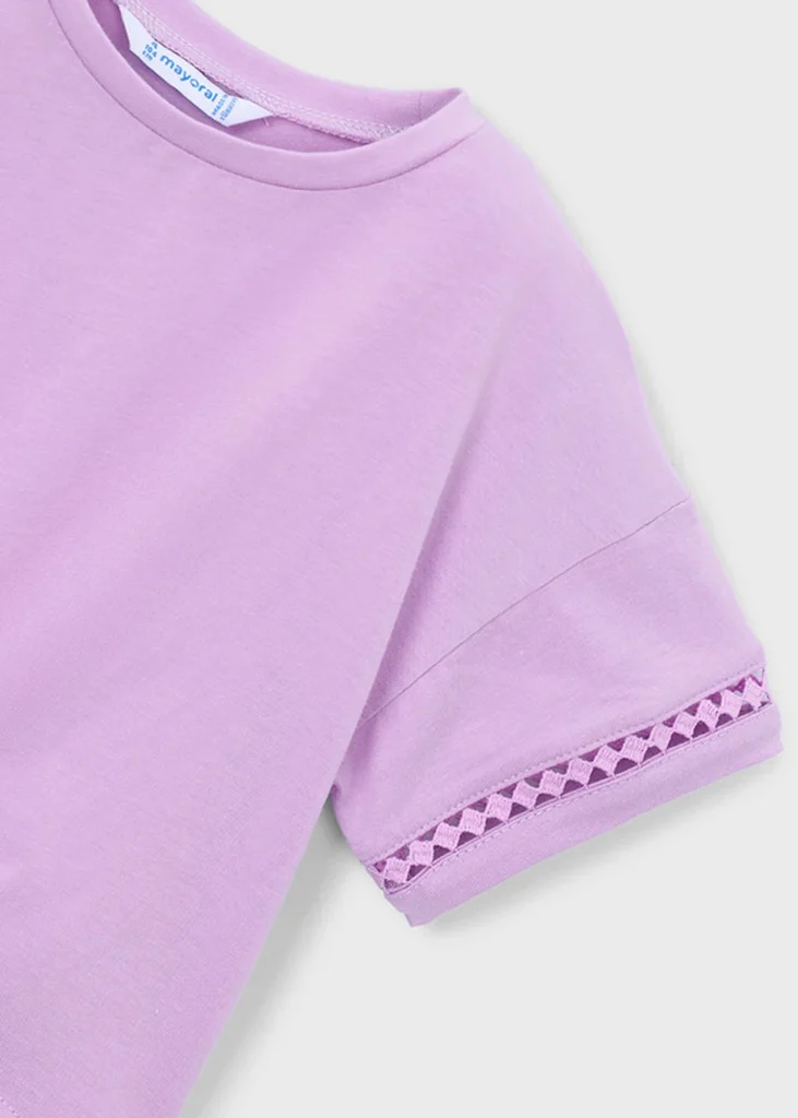 mayoral Μπλουζα κοντομ κομπος 26 3012 82 Ροζ ανοιχτό