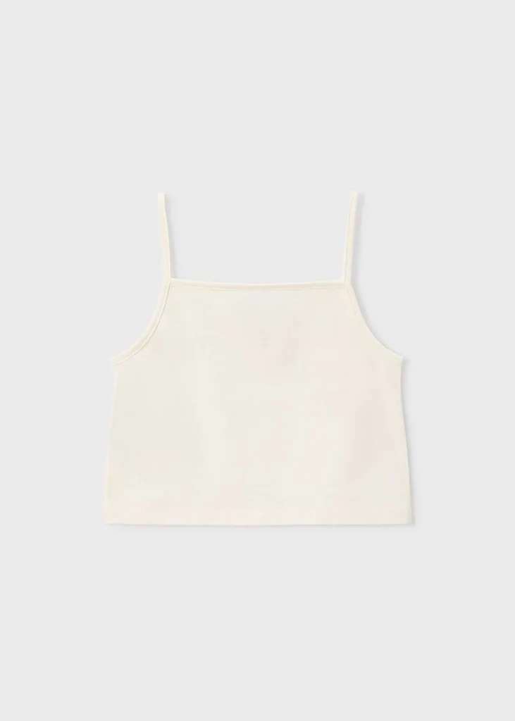 mayoral Μπλουζα κοντ/κη 2 τεμ crochet 26 3015 88 Μπεζ ανοιχτό