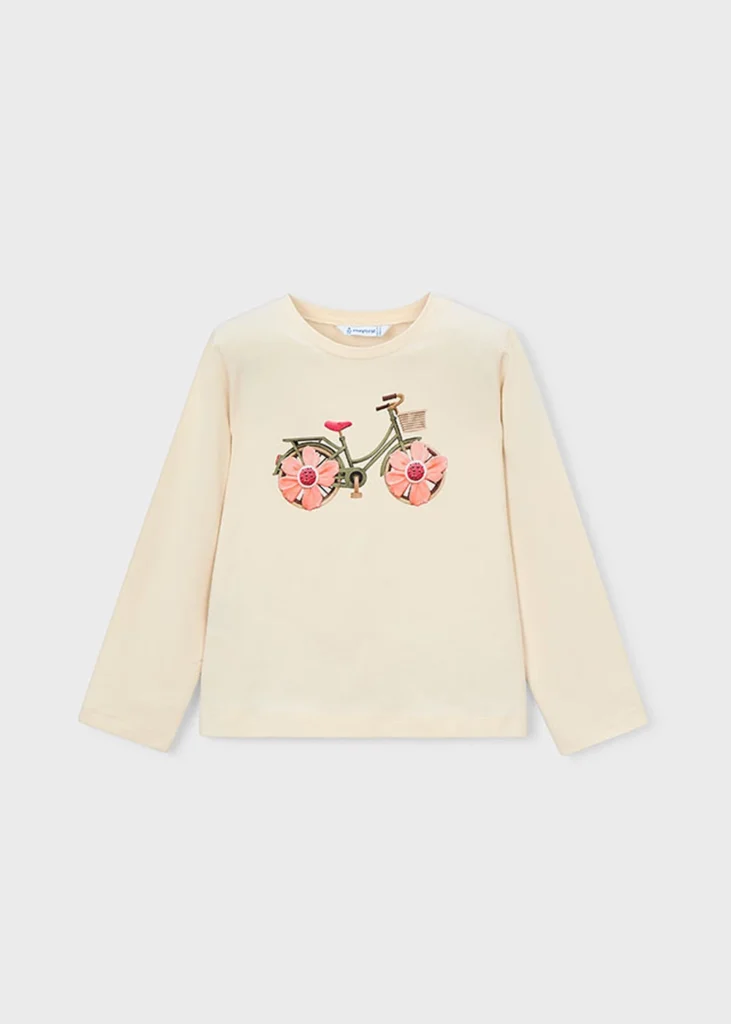 mayoral Μπλουζα μακρυμανικη 26 3019 10 Μπεζ ανοιχτό