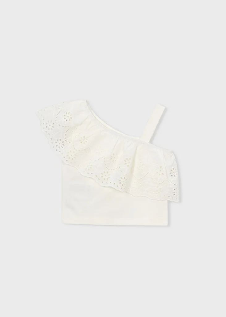 mayoral Μπλουζα τιραντες διατρητη 26 3022 20 Εκρού