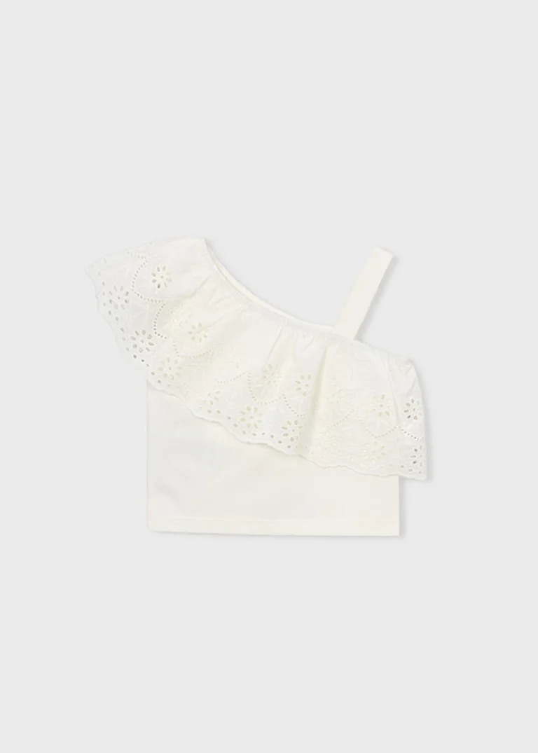 mayoral Μπλουζα τιραντες διατρητη 26 3022 20 Εκρού