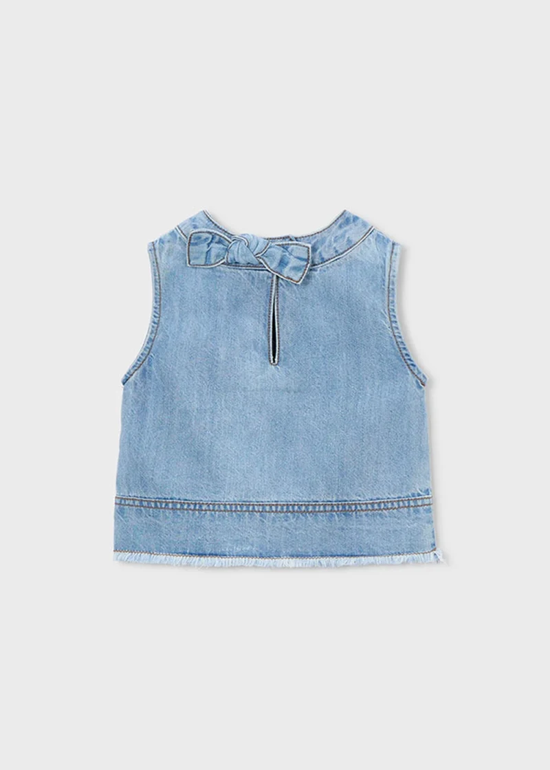 mayoral Τοπ denim φαρδυ 26 3030 54 Πετροπλυμένο Τζιν