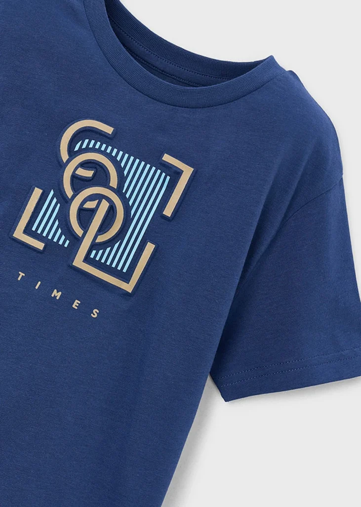 mayoral Μπλουζα κοντ/κη αναγλυφη 26 3058 22 Μπλε σκούρο