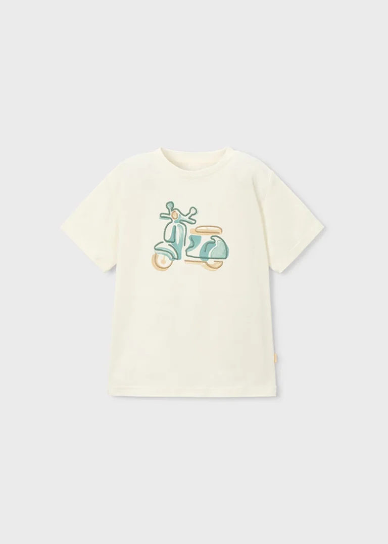 mayoral Μπλουζα κοντομανικη κεντητη 26 3060 72 Κρεμ