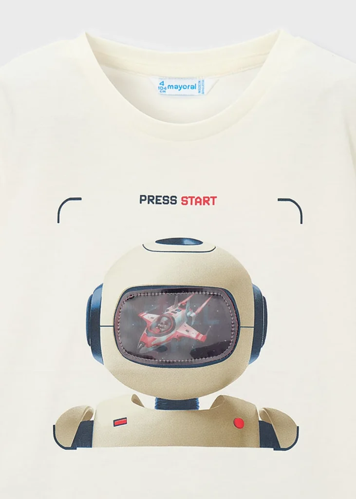 mayoral Μπλουζα κοντομανικη φωτογραφι 26 3065 39 Κρεμ