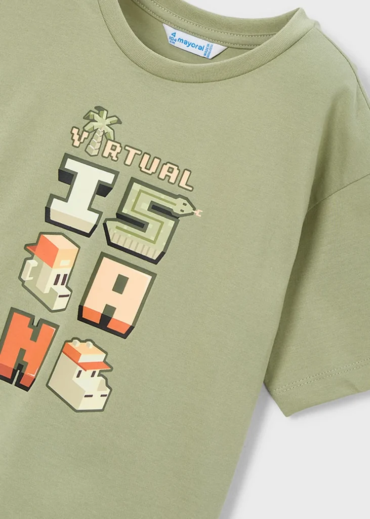 mayoral Μπλουζα κοντομαν mix and matc 26 3078 73 Πράσινο