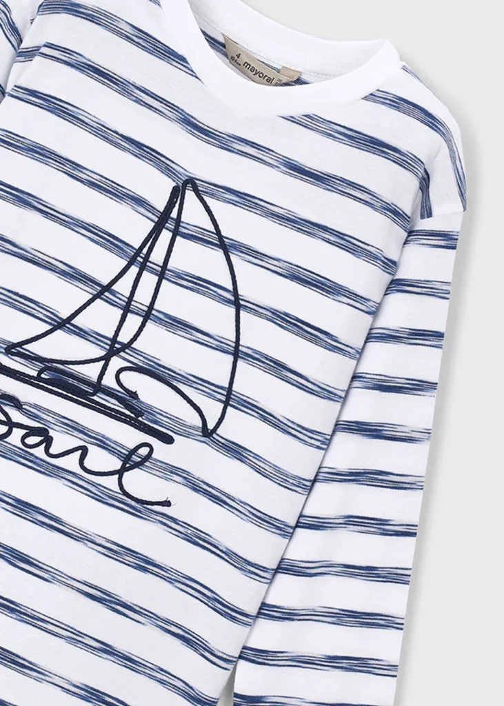 mayoral Μπλουζα μακρυμανικη Ριγέ 26 3083 16 Μπλε