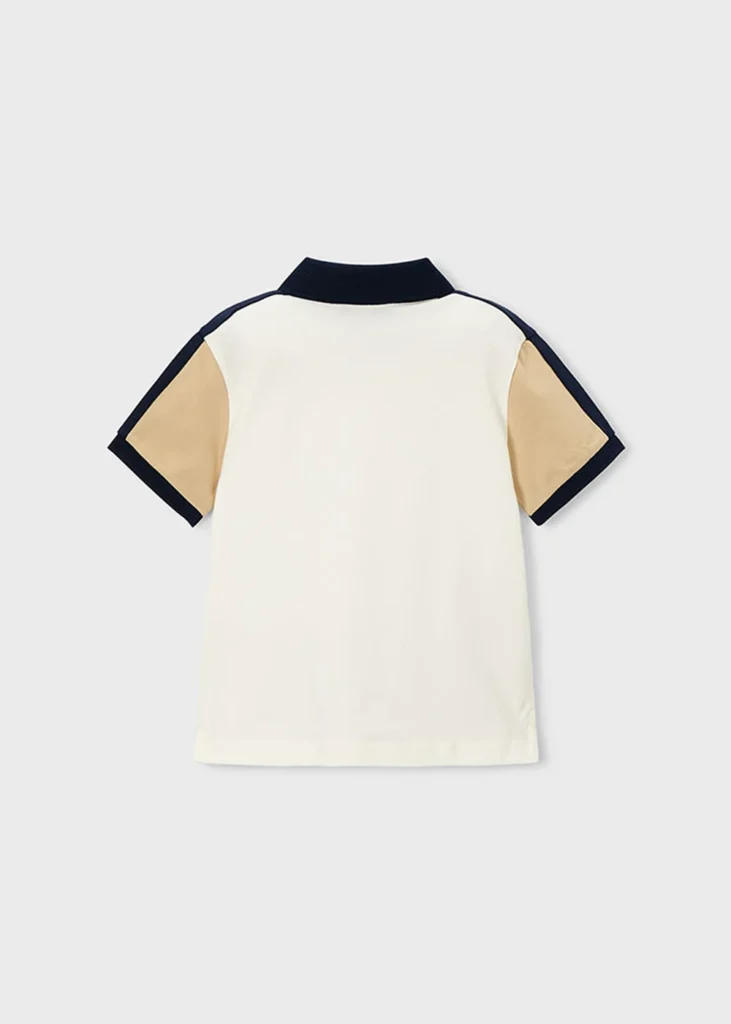 mayoral Πολο κοντομανικο συνδυασμ 26 3109 41 Κρεμ / Καφέ