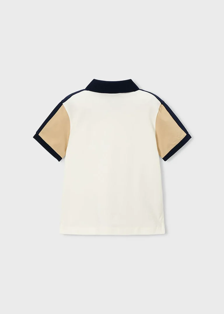 mayoral Πολο κοντομανικο συνδυασμ 26 3109 41 Κρεμ / Καφέ