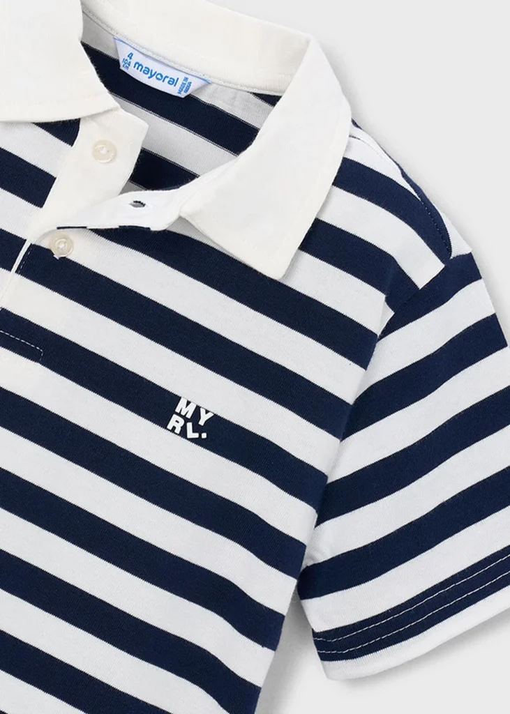 mayoral Πολο κοντομανικο Ριγέ 26 3110 45 Πορτοκαλί